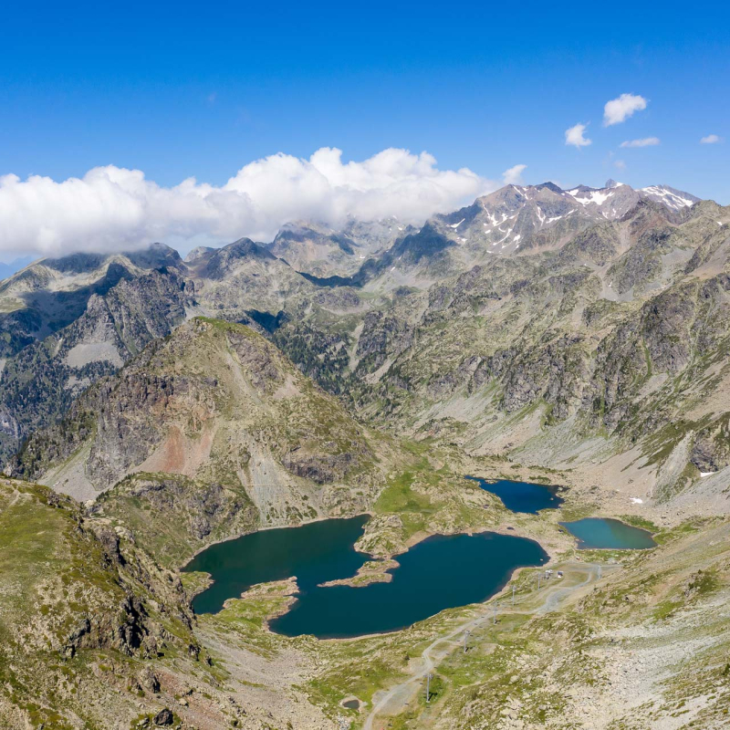 View of Lac Robert from the Cabine arrival 